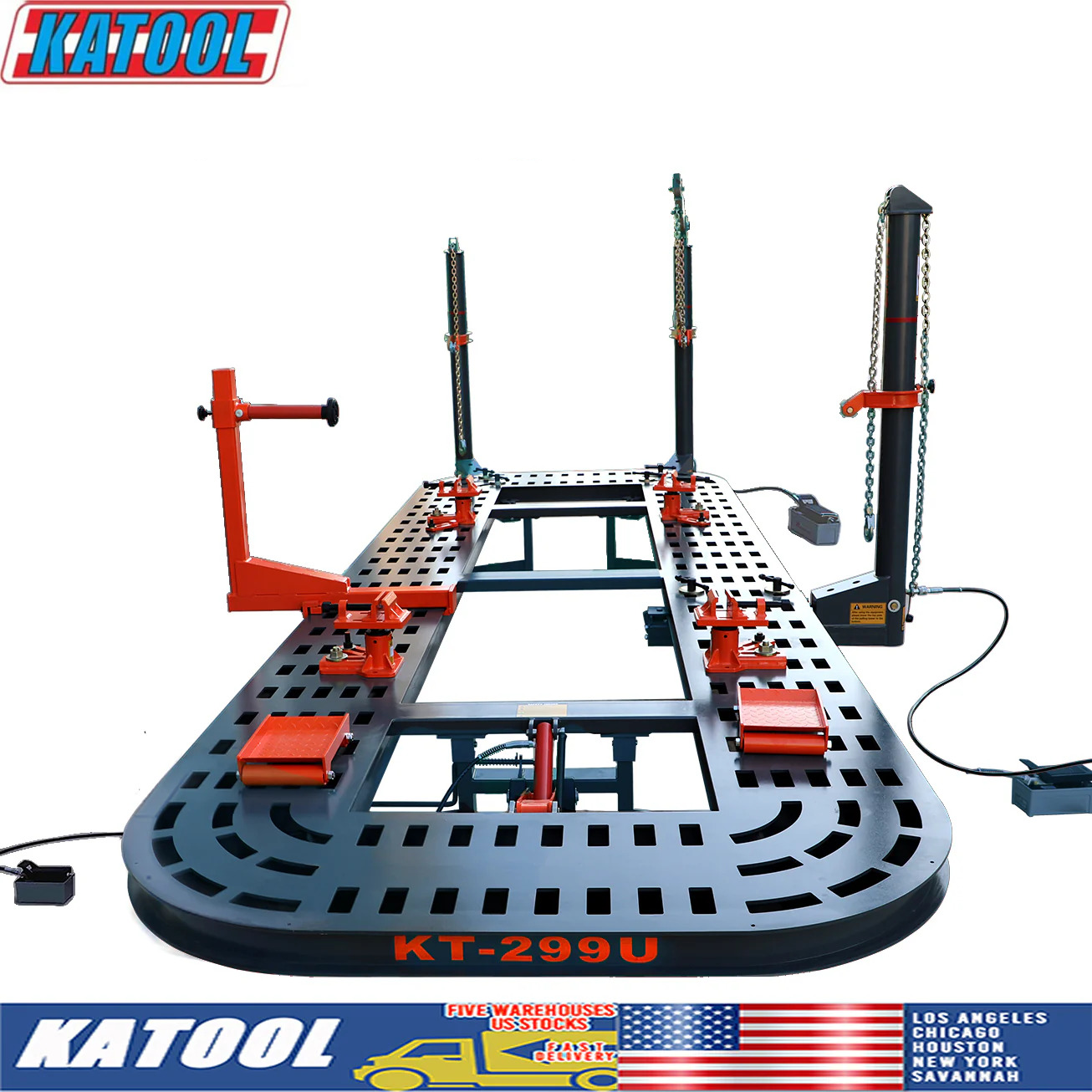 20 FEET LONG AUTO BODY FRAME MACHINE with 4 TOWERS
